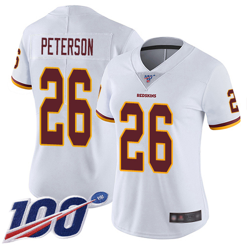 Washington Redskins Limited White Women Adrian Peterson Road Jersey NFL Football #26 100th->women nfl jersey->Women Jersey